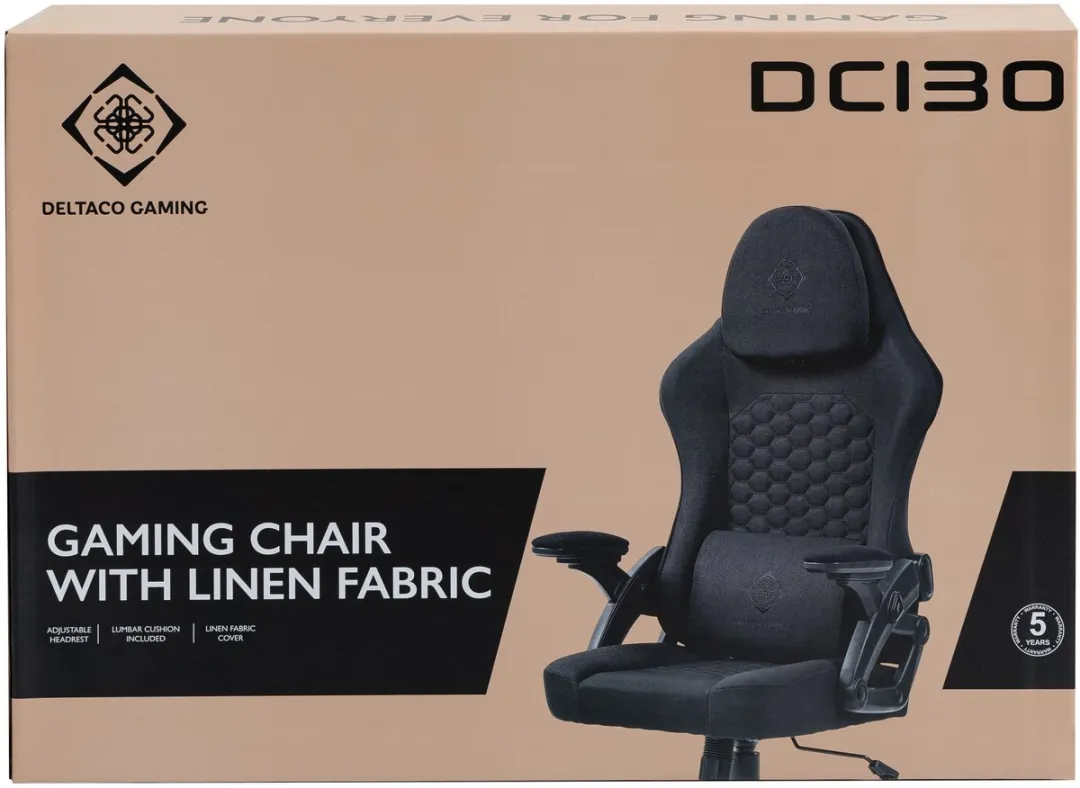 Deltaco Gaming DC130 Bureaustoel - Zwart