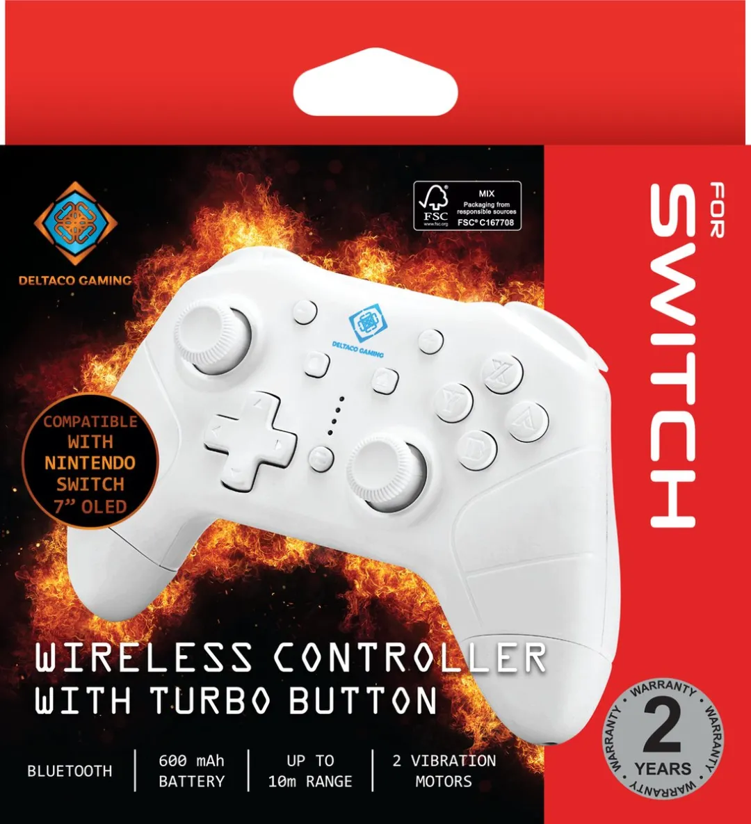 Deltaco GAM-103-W Pro Controller - Wit