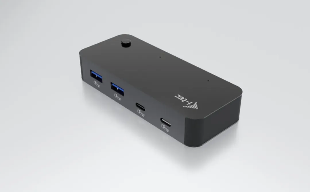 I-tec CAKVMHUB2A2C KVM-Schakelaar USB A naar USB-C 1m