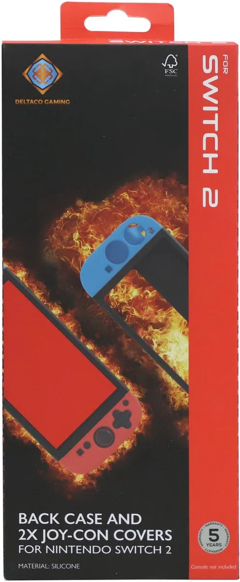 Deltaco Gaming Siliconen Hoes Nintendo Switch 2 - Blauw/Rood - 4222424