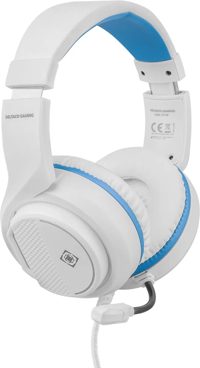 Deltaco GAM-127-W Gaming Headset - PS5 - Wit/Blauw - afbeelding 6 van 6