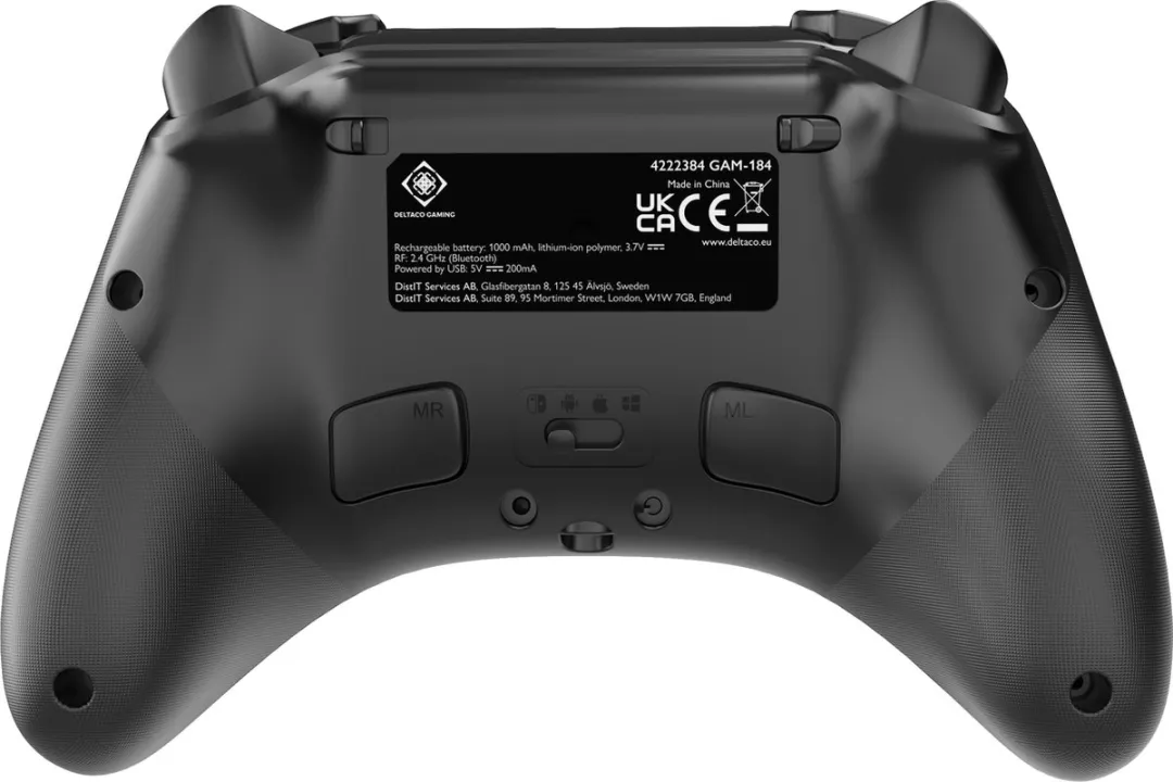 Deltaco 4222384 Gaming Controller - Nintendo Switch/PC/Mobile - 2.4G/Bluetooth 5.1 - Zwart - afbeelding 4 van 6