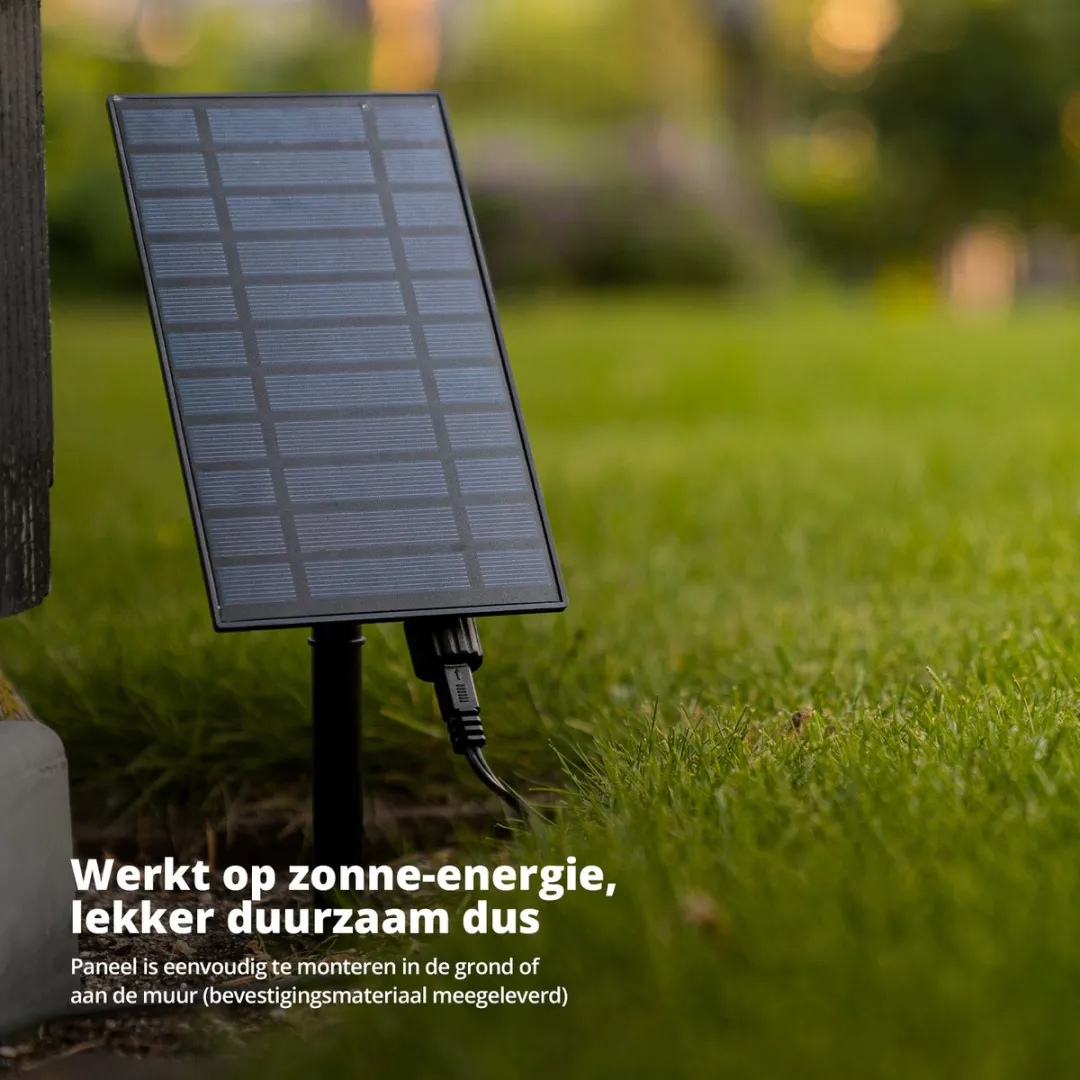 FlinQ Solar Lichtslinger 10 Lichtpunten - Zwart - afbeelding 6 van 6