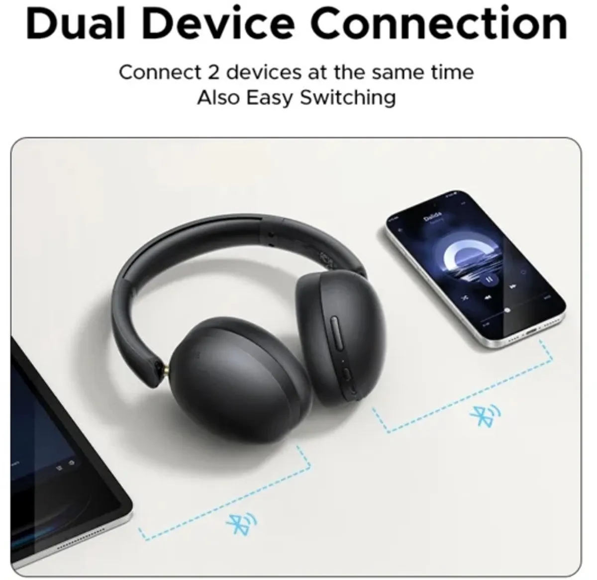 UGREEN Studio Max2 Draadloze Koptelefoon - Noise Cancelling - 80 uur - Zwart - afbeelding 6 van 6