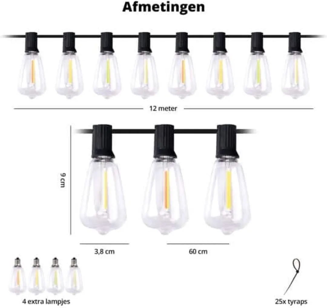 FlinQ Smart Lichtsnoer Premium RGB 15m - 16 Lampjes - afbeelding 6 van 6
