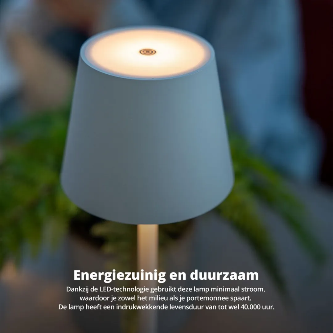 FlinQ Smart Tafellamp Lume - Wit - RGB 6000K