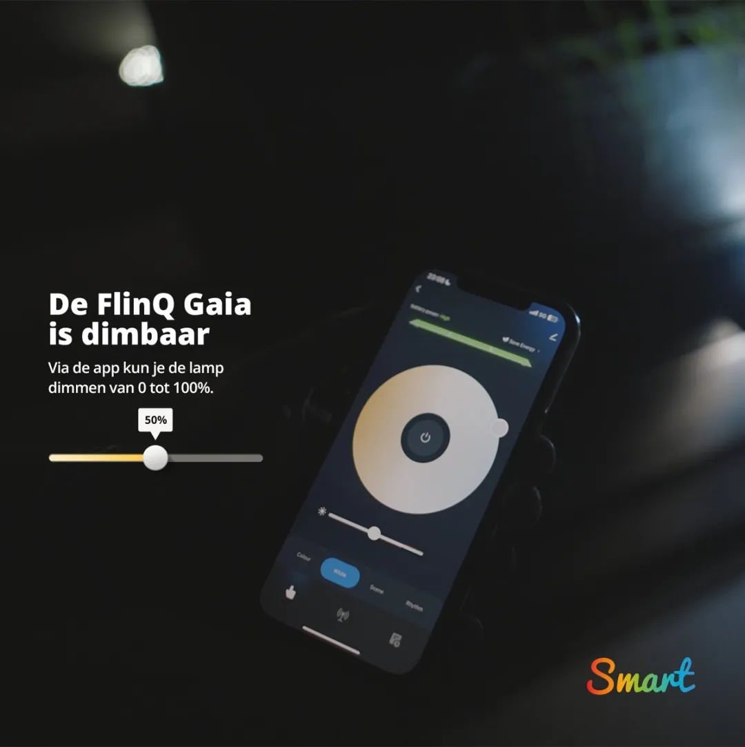 FlinQ Gaia Smart Solar Tuinlamp 2-pack - Zwart - afbeelding 6 van 6