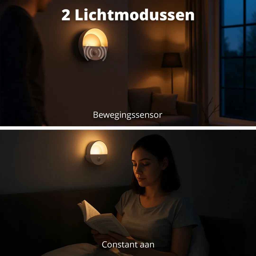 FlinQ Oplaadbare Wandlamp Halo Lights 3-pack - Bewegingsensor - 3000K - afbeelding 6 van 6