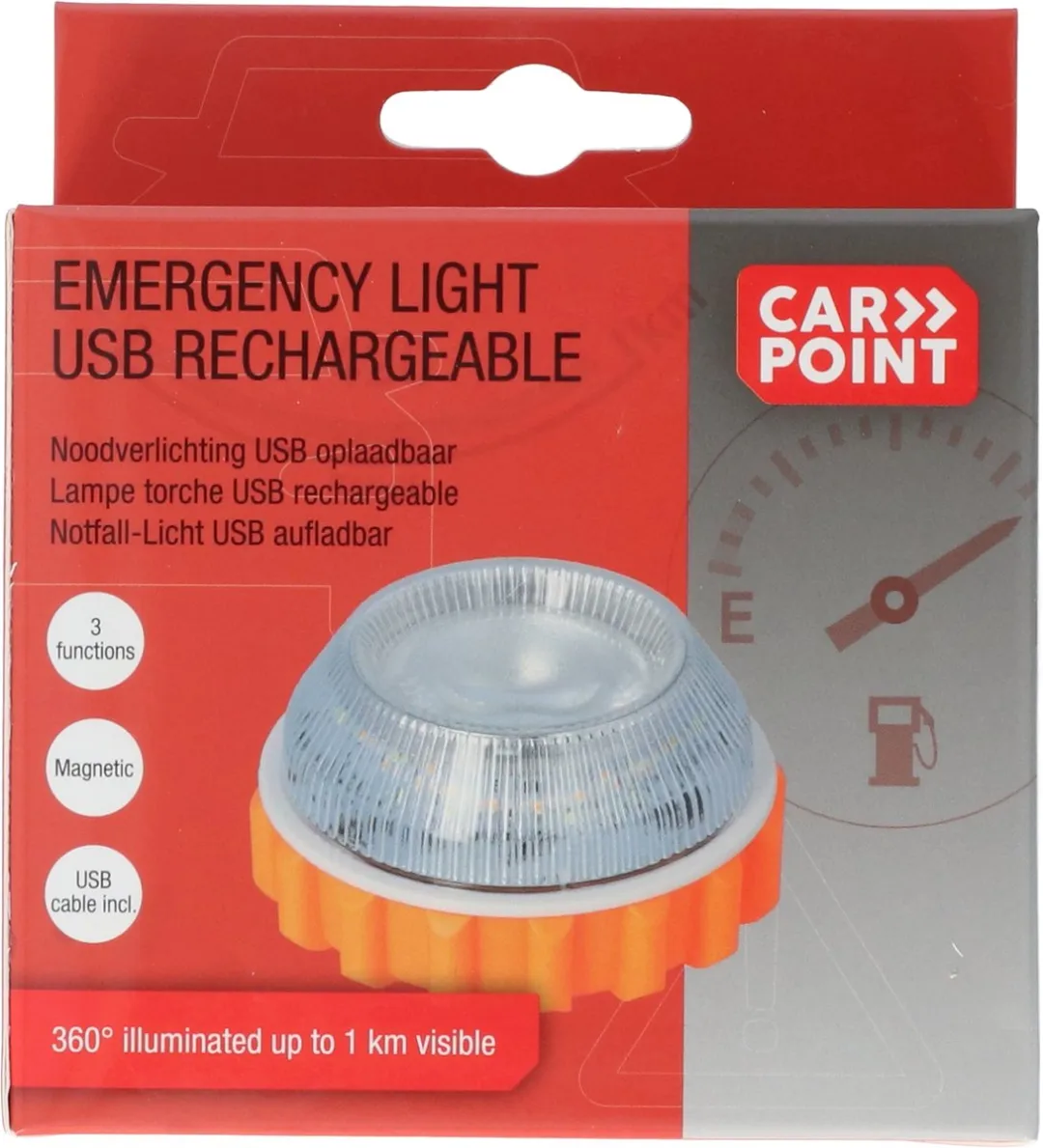 Carpoint Noodverlichting V16 USB Oplaadbaar - Oranje