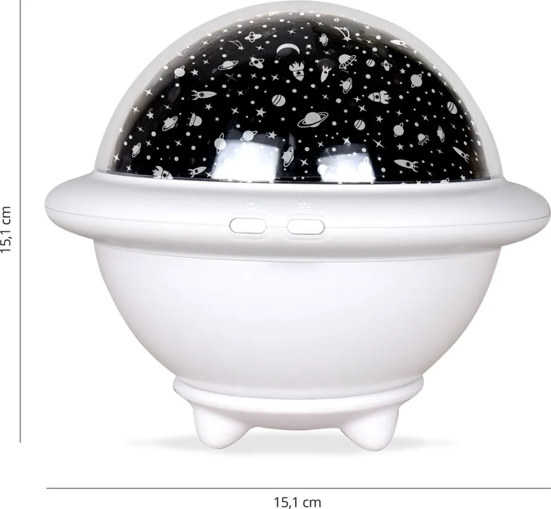 FlinQ Sterrenprojector 15cm - RGBW LED - Wit - afbeelding 6 van 6