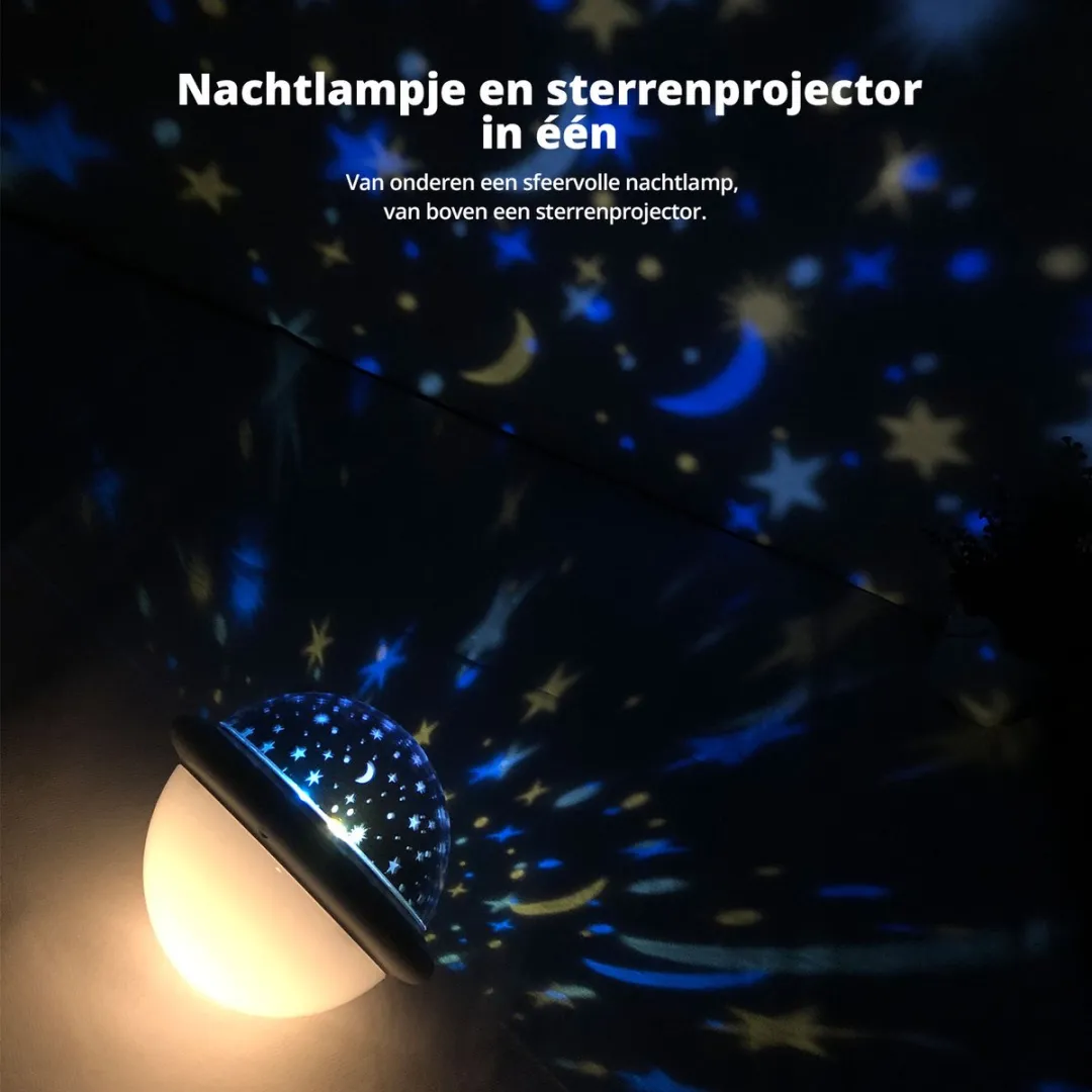 FlinQ Sterrenprojector 15cm - RGBW LED - Wit