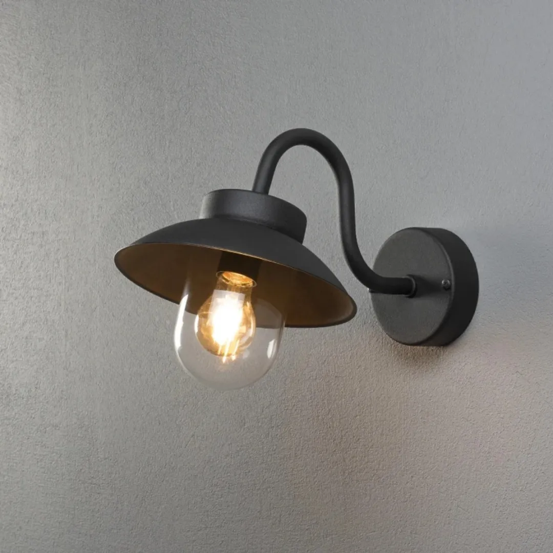 Konstsmide Vega Mini Buiten Wandlamp - 1x7W GU10 - Zwart