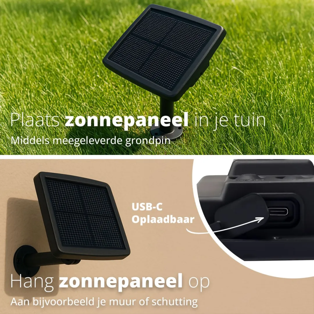 FlinQ Solar Lichtsnoer 15m - 14 LED Lampjes Wit