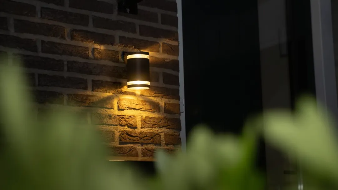 FlinQ Dusk Solar Wandlamp - 1W Warm Wit - Zwart - afbeelding 4 van 6