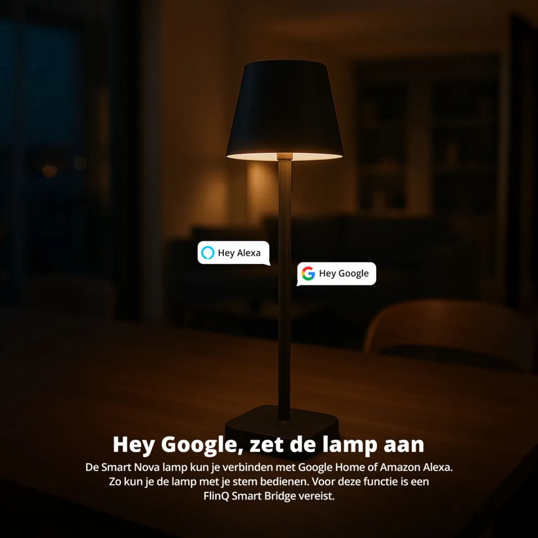 FlinQ Smart Tafellamp Lume - Zwart