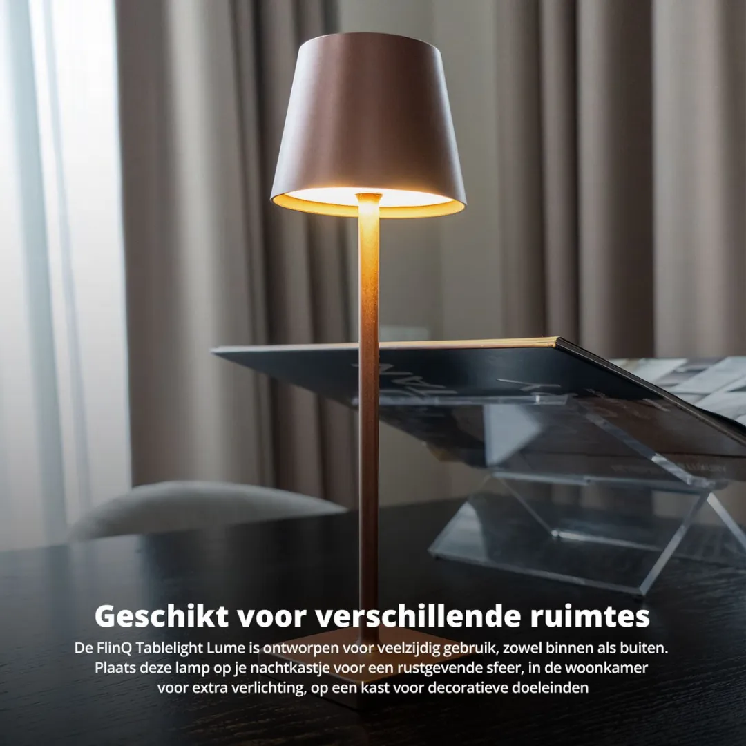 FlinQ Smart Tafellamp Lume - Zwart