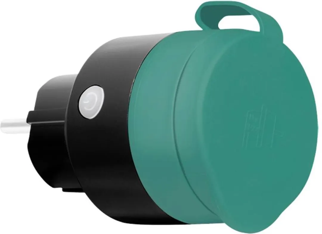 Logilink SH0100 WiFi Buiten Stopcontact - Zwart/ Groen
