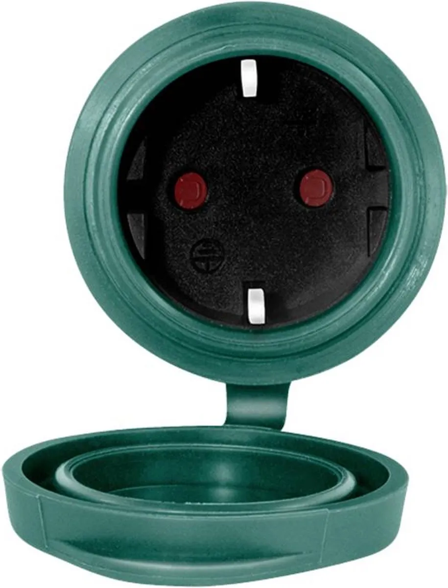 Logilink SH0100 WiFi Buiten Stopcontact - Zwart/ Groen