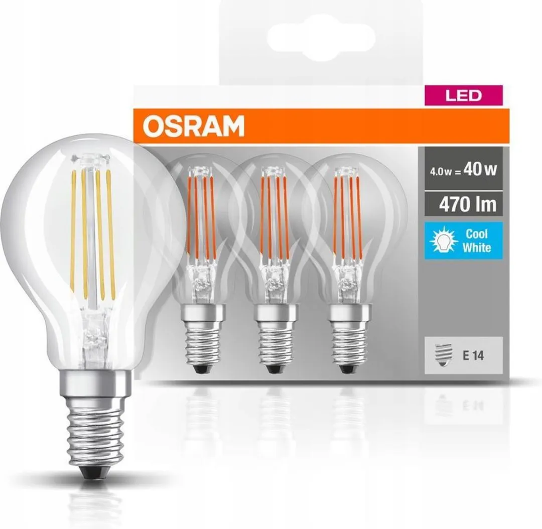 Osram LED Base Classic P 40 4W E14 - 3 Stuks