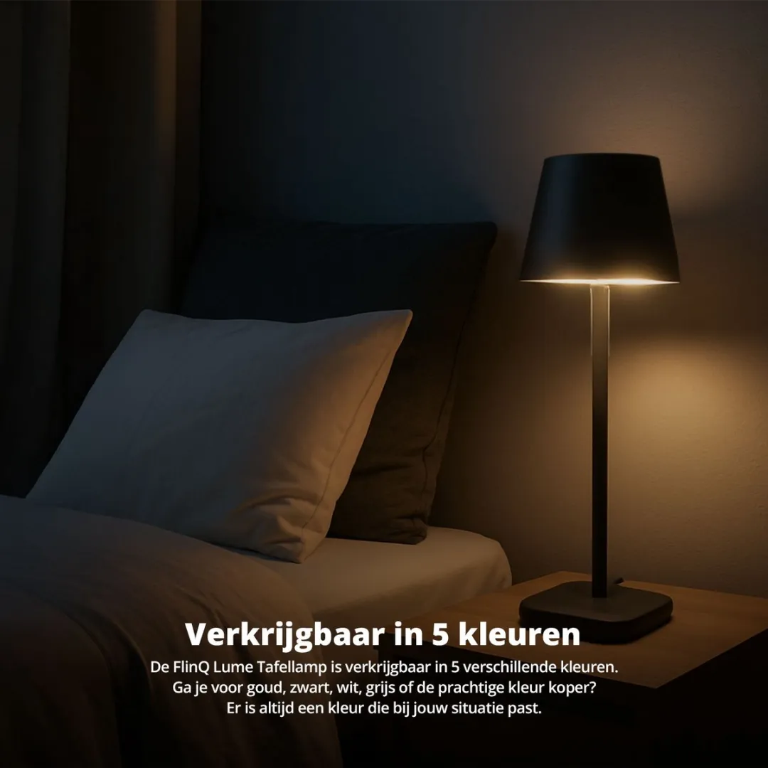 FlinQ Smart Tafellamp Lume - Bronze - RGB 6000K - 3W