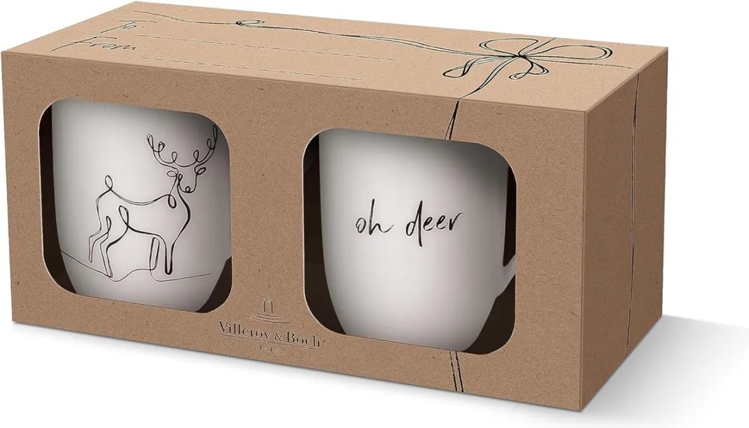 Villeroy & Boch XMAS Rendier Mokken 2-delig - 280ml Wit