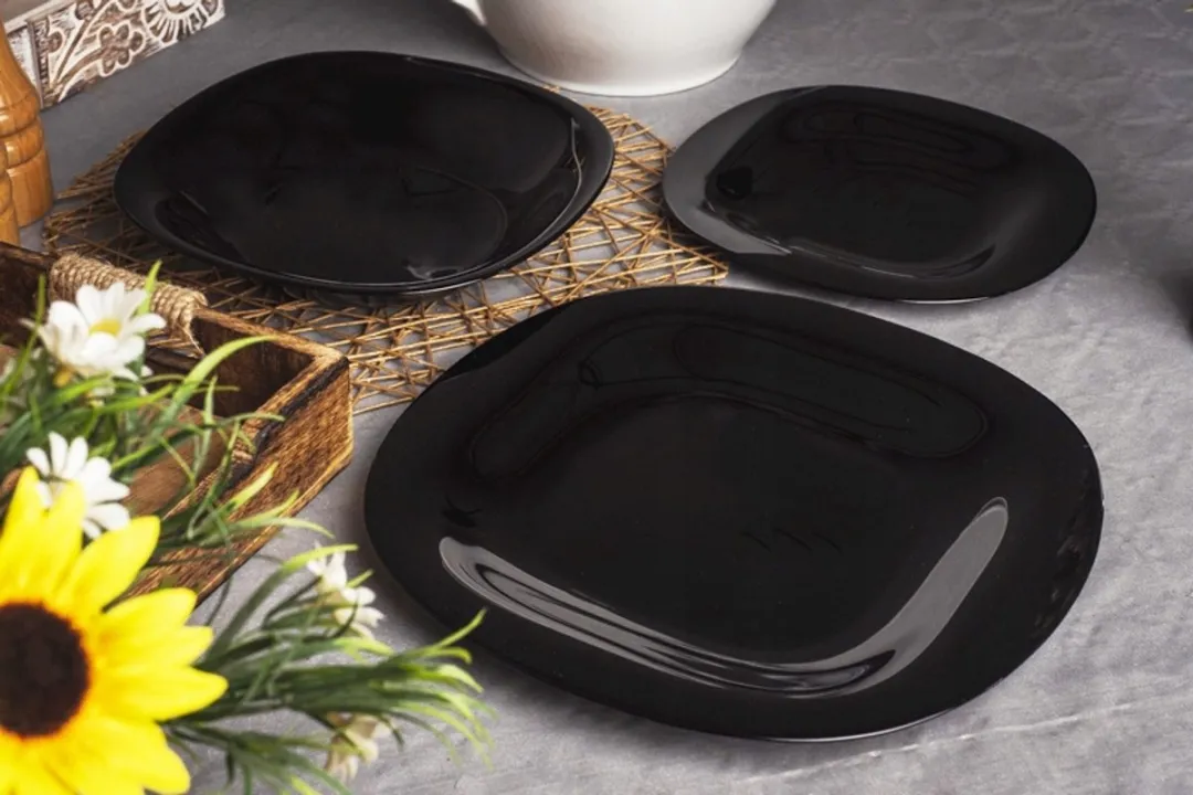 Luminarc Carine Neo Dinerborden - 6 Stuks - Ø27cm - Zwart