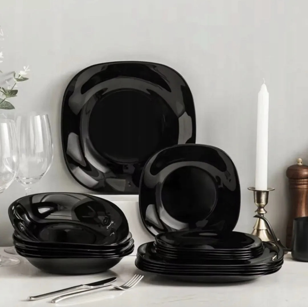 Luminarc Carine Neo Dinerborden - 6 Stuks - Ø27cm - Zwart