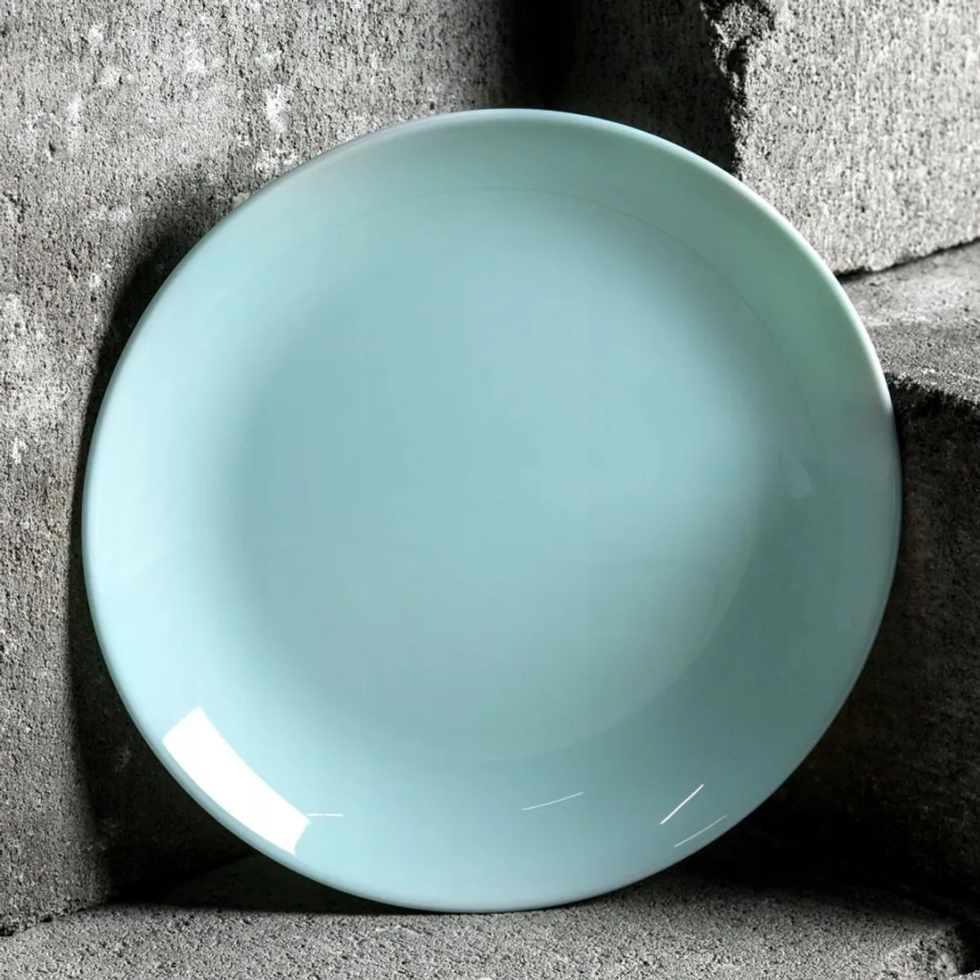 Luminarc Diwali Platte Bord 25cm - Helderblauw/Turquoise - 6 Stuks