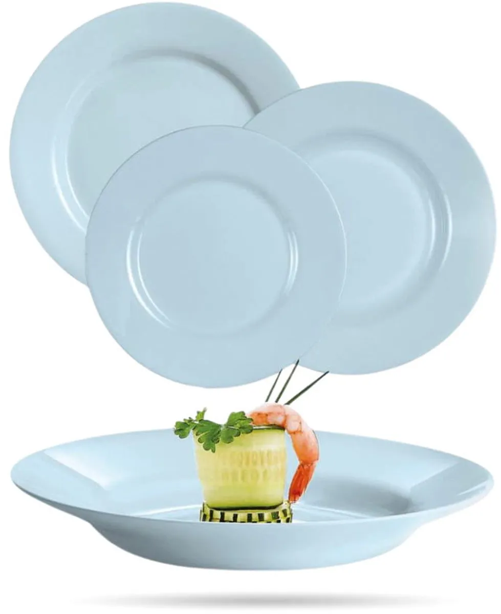 Luminarc Plumi Paradise Servies - 18-delig - Blauw