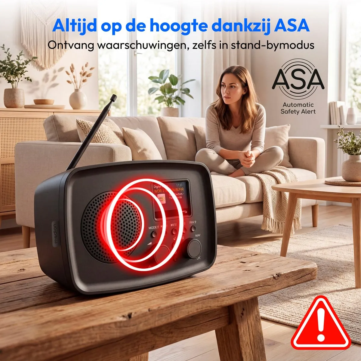 Medion DRE-1 DAB+ Radio - 5W - Zwart - afbeelding 6 van 6
