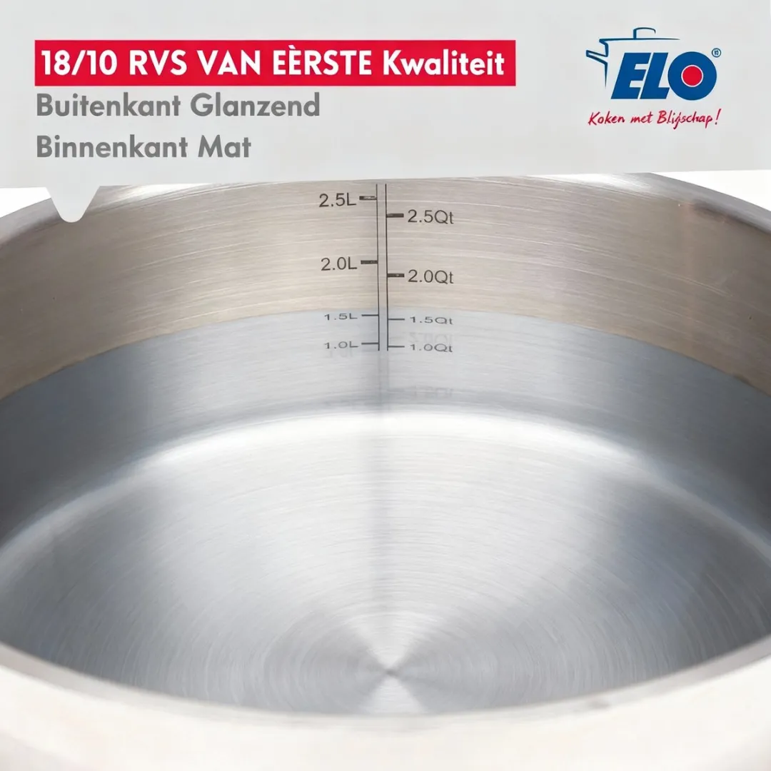 Fackelmann Elo Profi Keukengerei Set 8-delig - 3 Koekenpannen & 5 Steelpannen - Roestvrij staal