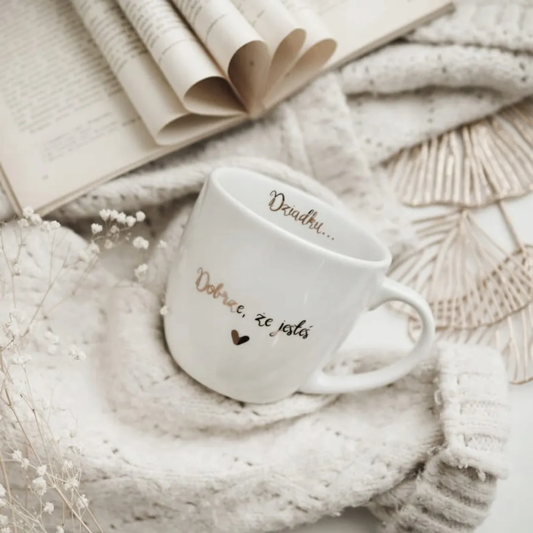 Gouden Mok 300ml 'Lieve Opa, Fijn Dat Je Bestaat'