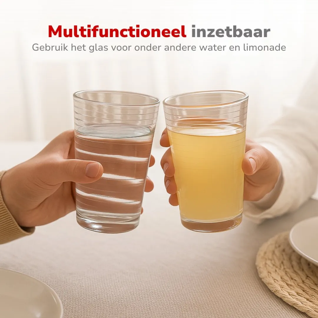 Alpina Waterglazen Set 6 Stuks - 220ml Transparant