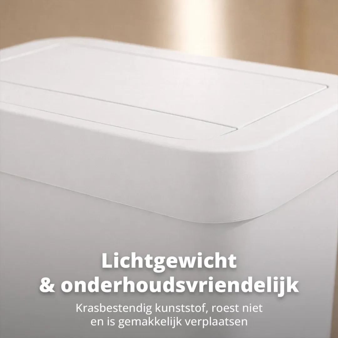 FlinQ Arvento Prullenbak - Vuilnisbak met Sensor en Softclose Deksel - Afvalbak voor Keuken en Kantoor - 50 Liter