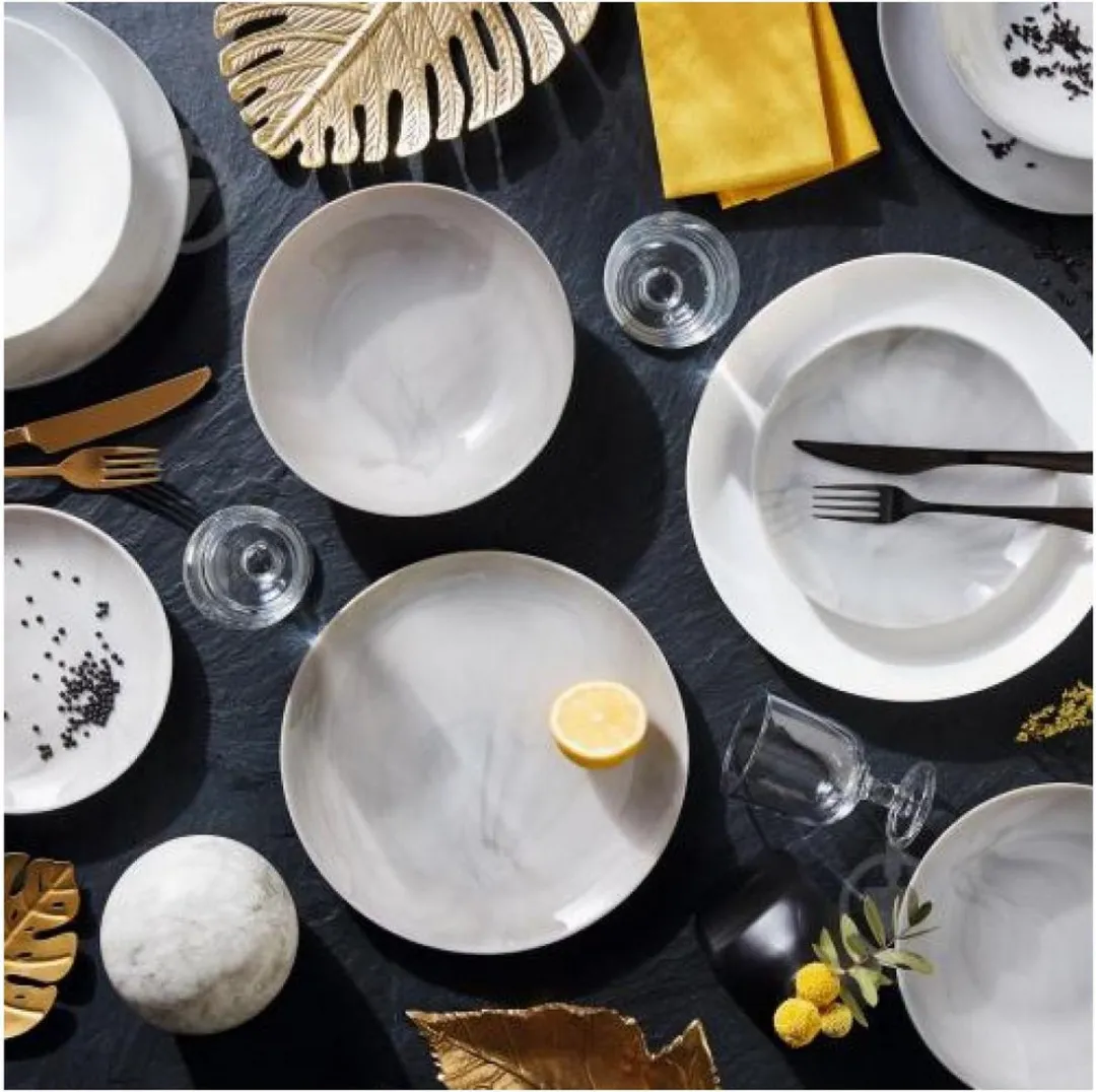 Luminarc Diwali Marble Serviesset 19-delig - 6 Personen - Graniet Marmer Look