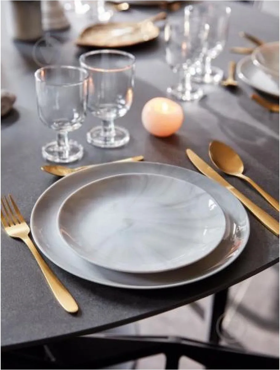 Luminarc Diwali Marble Serviesset 19-delig - 6 Personen - Graniet Marmer Look