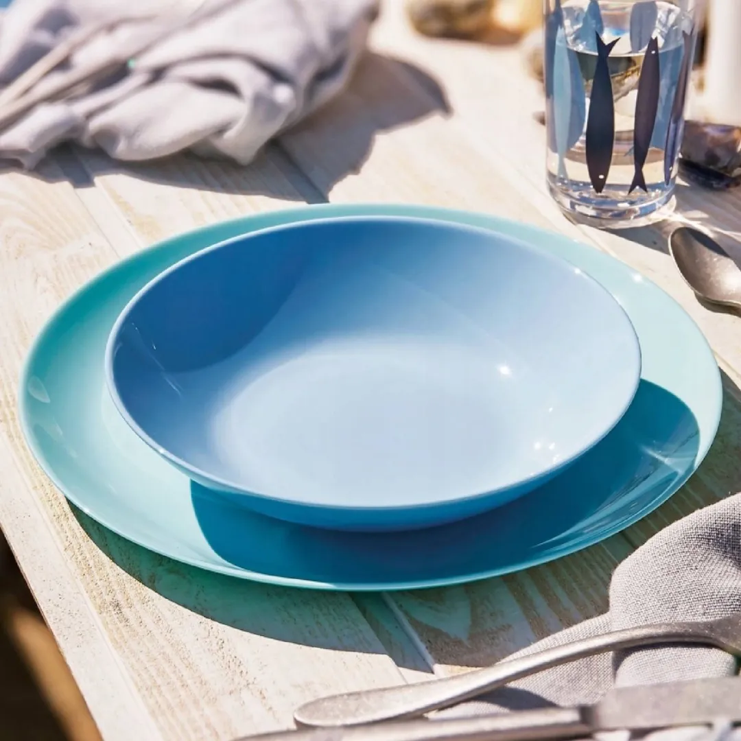 Luminarc Lémininac Diepe Dinerborden 20cm - 6 Stuks - Light Blue
