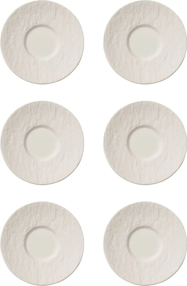 Villeroy & Boch Manufacture Rock Espressountertasse Ø12,1cm - 6 Stuks - Zwart