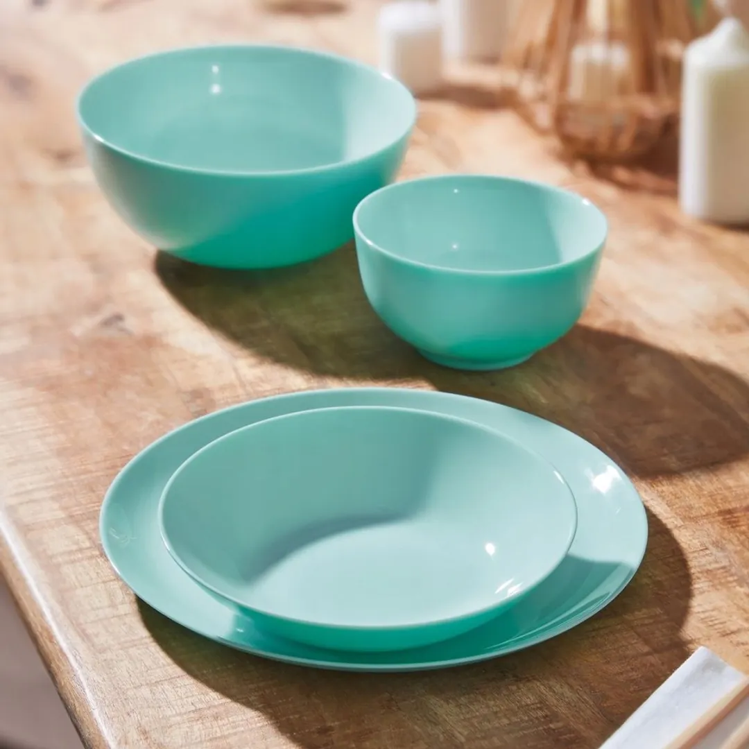 Luminarc Diwali Diepe Borden Turkse Blauw 6x 20 cm - Set van 6