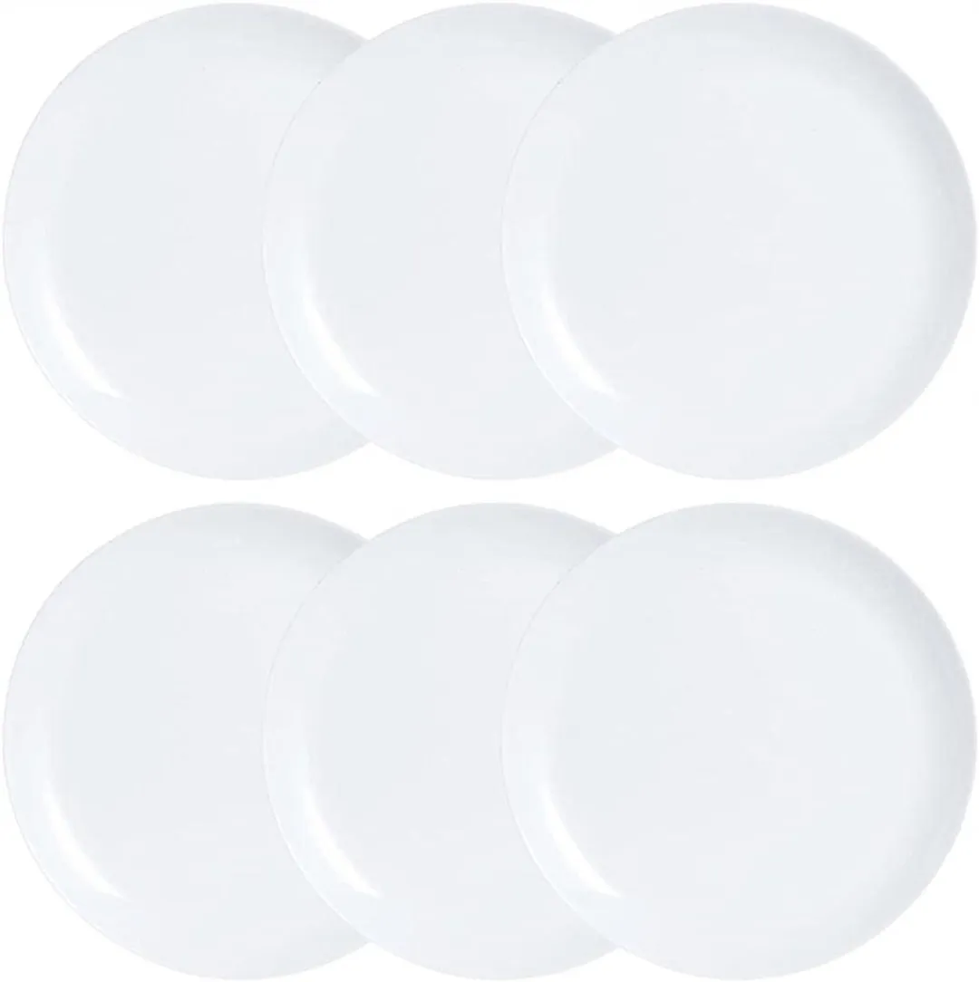 Luminarc Diwali Platte Bord 25cm - Wit - 6 Stuks - afbeelding 4 van 5