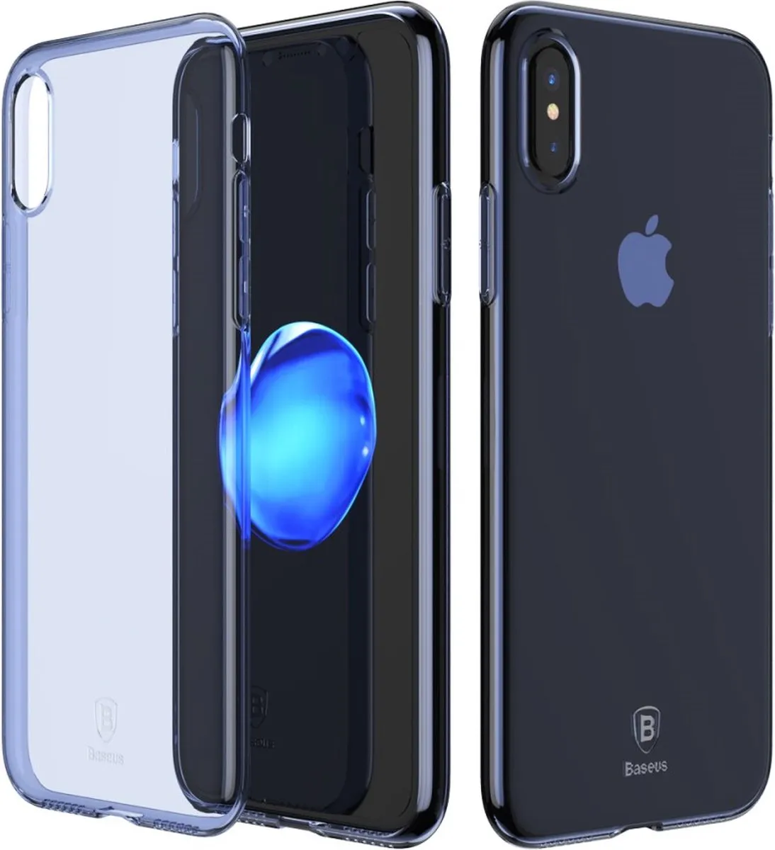 Baseus Simple Series Hoesje iPhone X/XS - Blauw