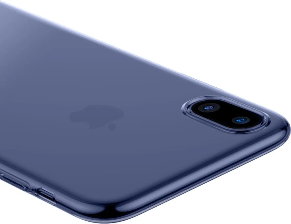 Baseus Simple Series Hoesje iPhone X/XS - Blauw - afbeelding 6 van 6