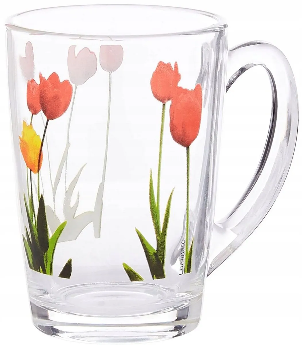 Luminarc New Morning Paradis Mok 320ml - Rood/Transparant/ Groen