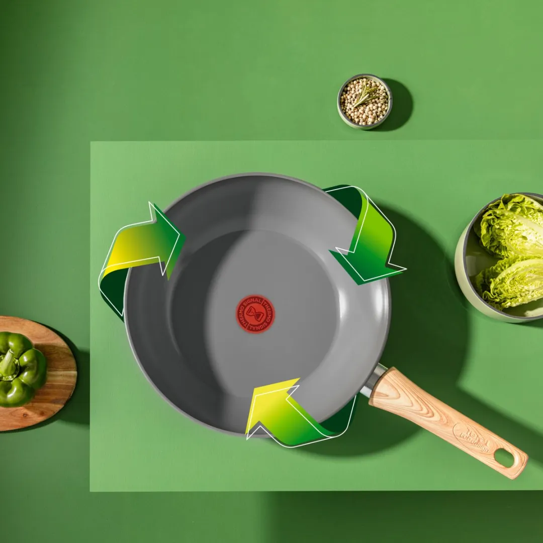 Tefal Renew Keramische Wokpan 28cm C4251913 - Grijs