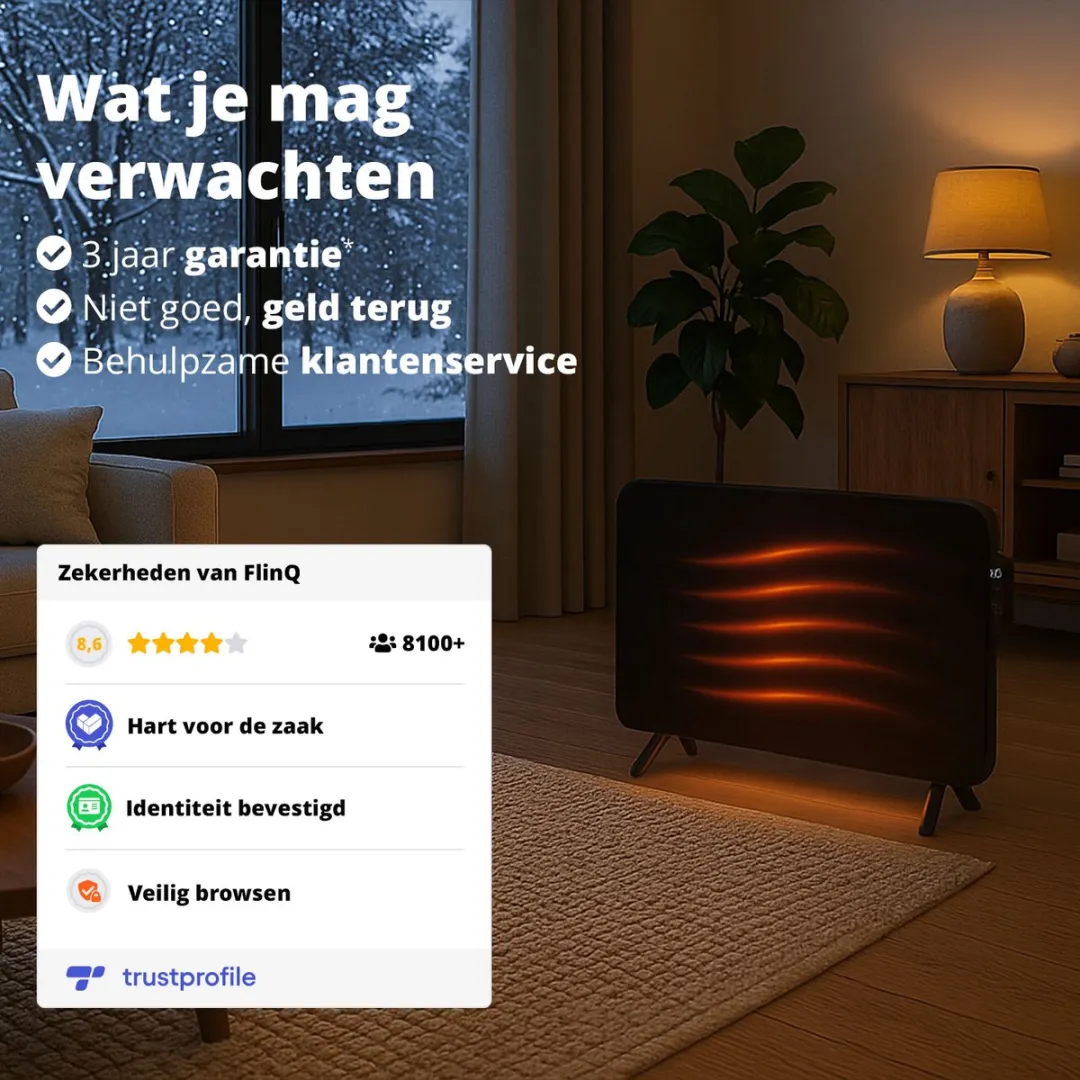 FlinQ Infrarood Paneelverwarmer 600W - Wit