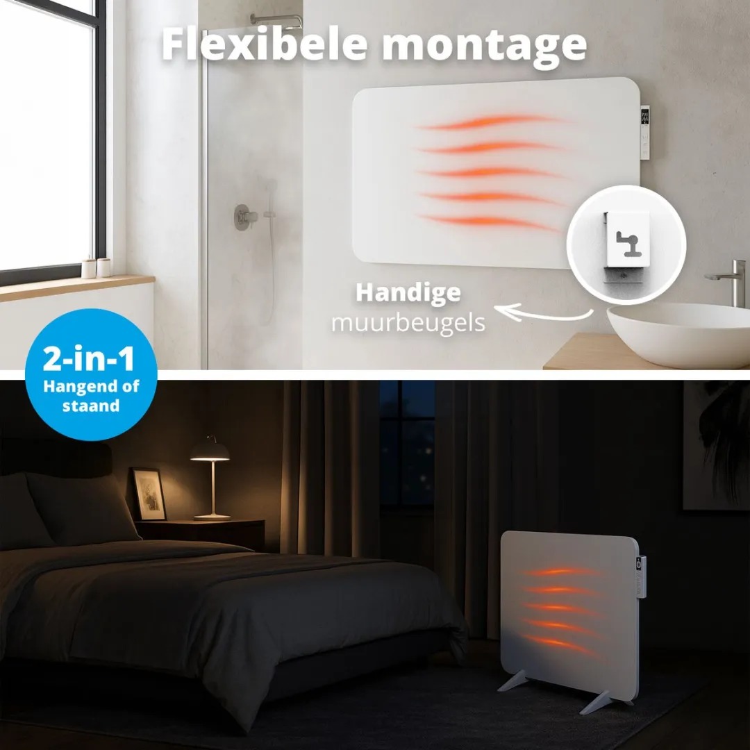 FlinQ Infrarood Paneelverwarmer 600W - Wit