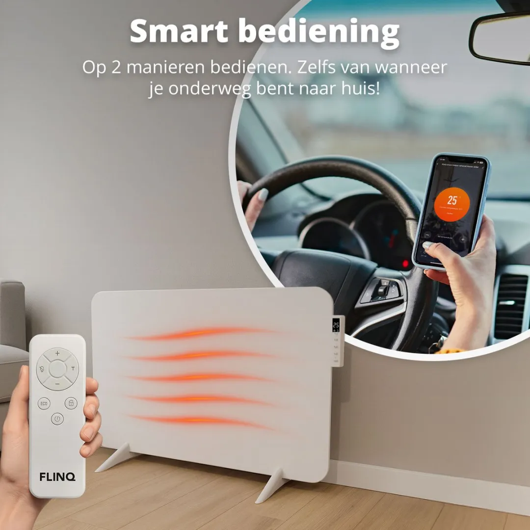 FlinQ Infrarood Paneelverwarmer 800W - Wit