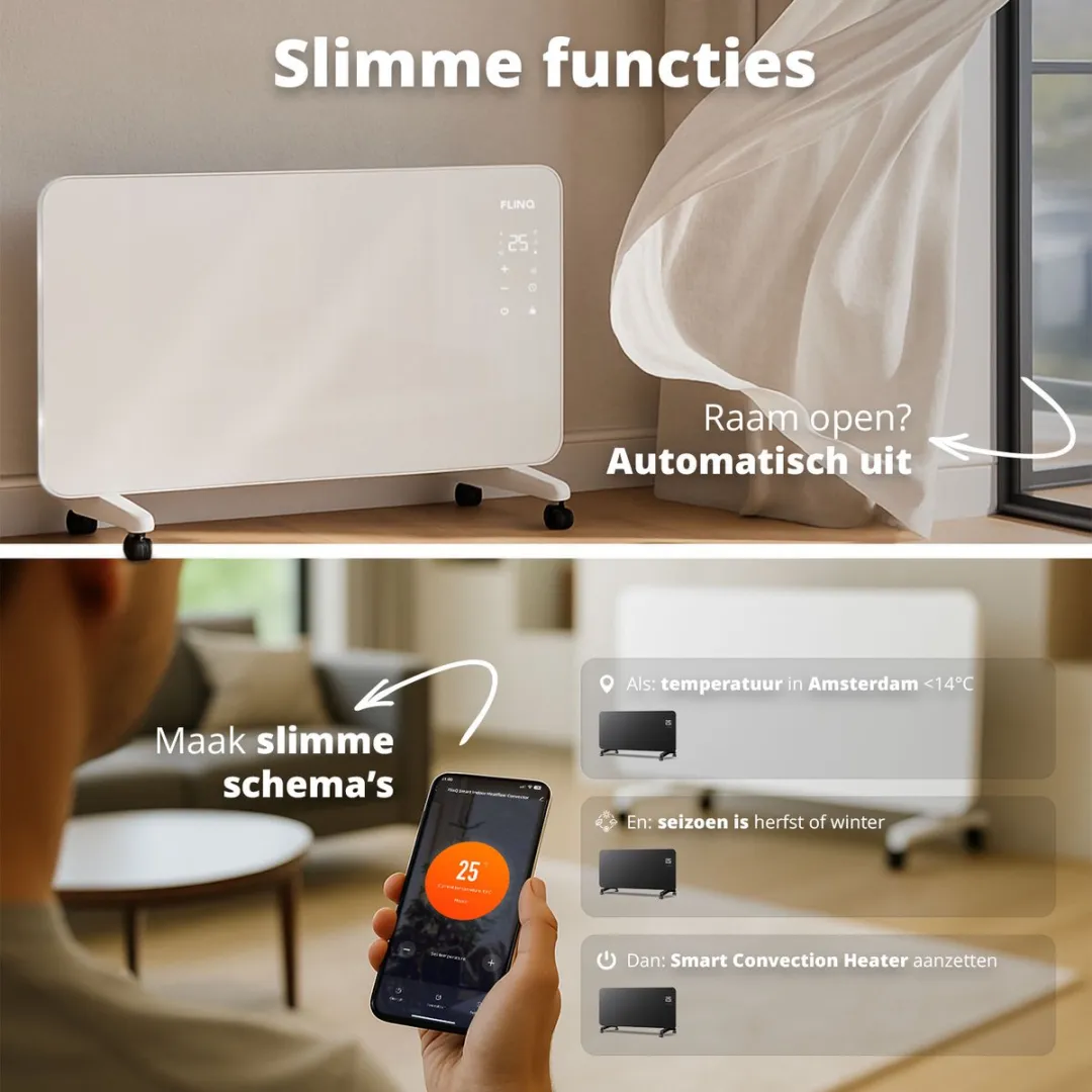 FlinQ Smart Convectorkachel 2000W - Wit