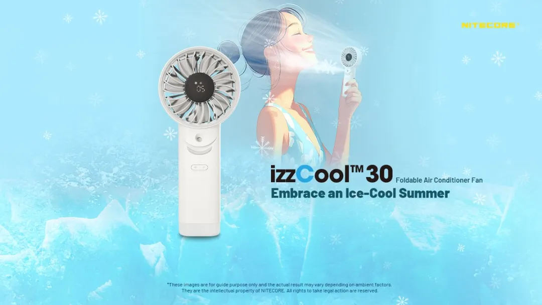 Nitecore izzCool 30 Oplaadbare Airco Ventilator - 5 Snelheden - Wit - afbeelding 6 van 6