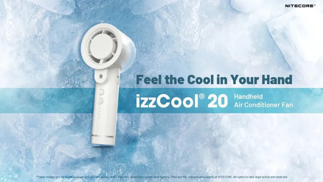 Nitecore izzCool 20 Ventilator - 4 standen - Mint Groen